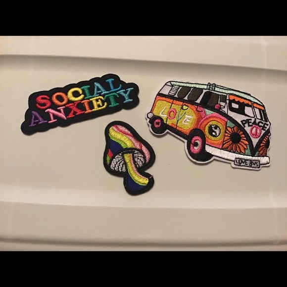 Peace hippie van tye dye iron on embroidered patch - Picture 2 of 2